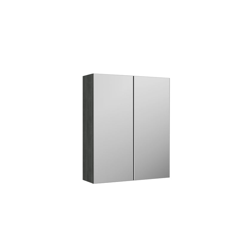 Nuie Arno Wall Hung mirror cabinet - Anthracite Woodgrain