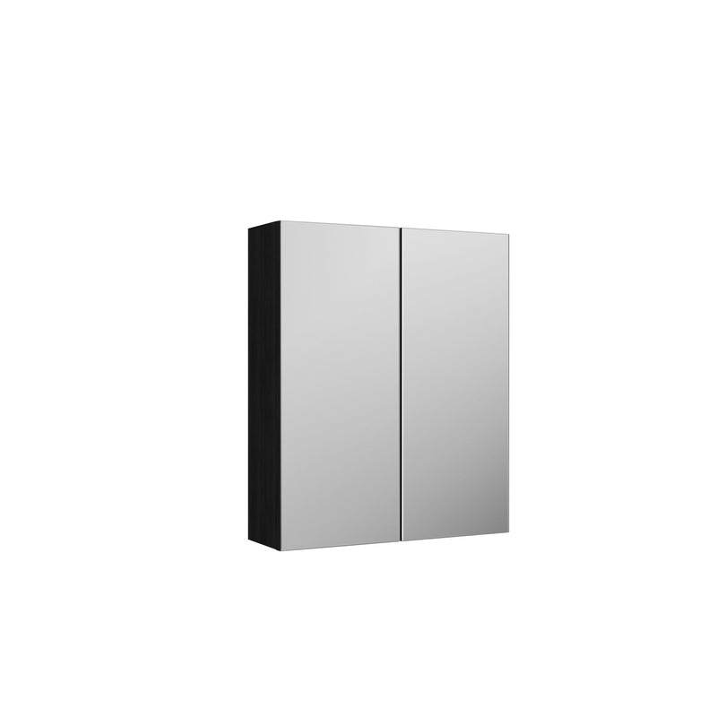 Nuie Arno Wall Hung mirror cabinet - Charcoal Black