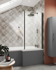 Nuie Arno tall cabinet - bathroom lifestyle setting
