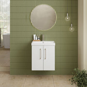 Nuie Arno Wall Hung vanity unit with Thin Edge basin - bathroom lifestyle setting