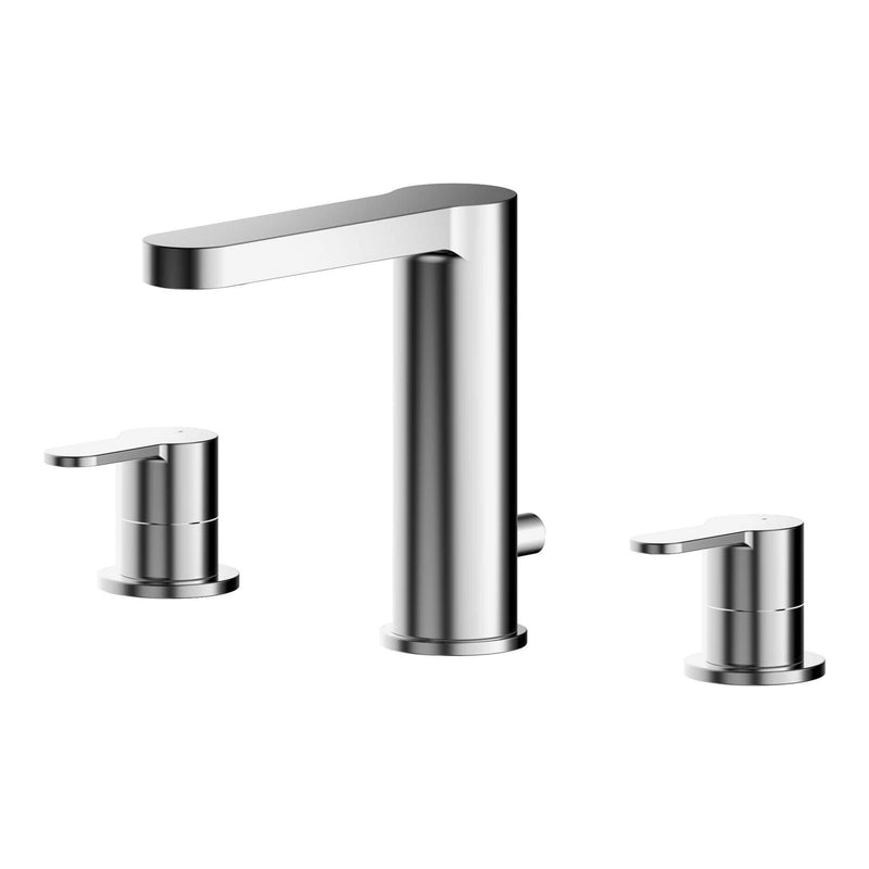 Nuie Arvan 3 Tap Hole Basin Mixer Chrome ARV337 with pop up waste