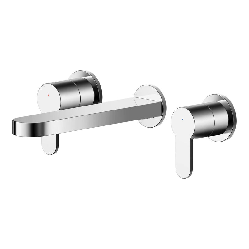 Nuie Arvan 3 Tap Hole Wall Mounted Basin Mixer Chrome ARV317