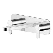 Nuie Arvan 3 Tap Hole Wall Mounted Basin Mixer with Plate Chrome ARV350