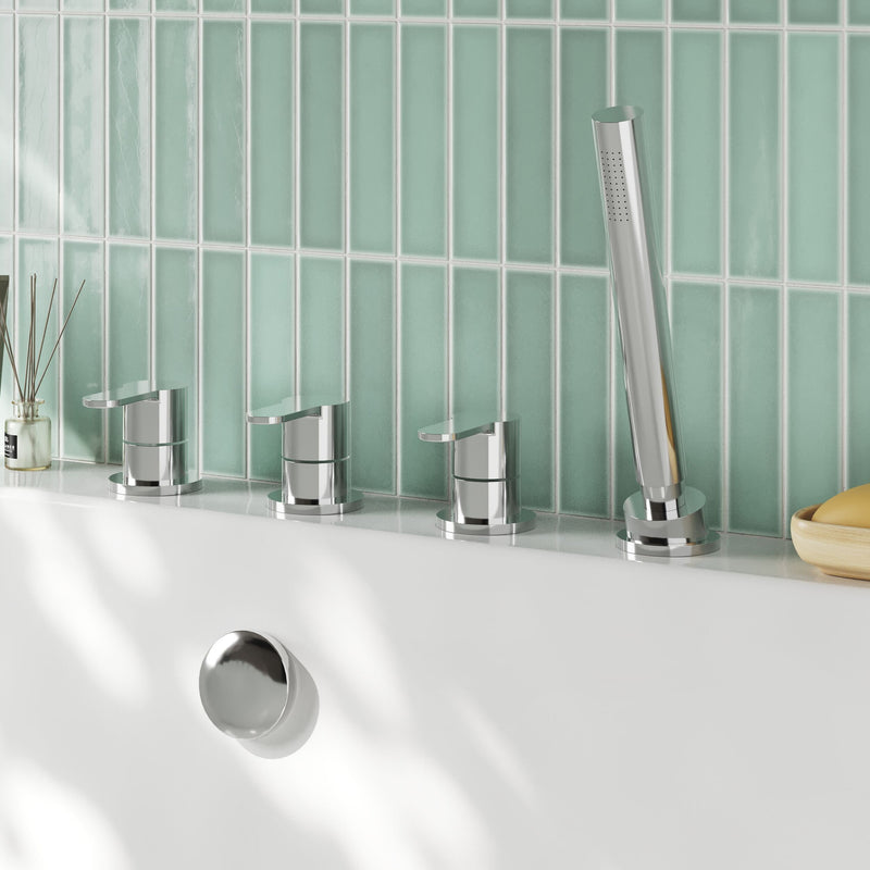 Nuie Arvan 4 Tap Hole Bath Shower Mixer Chrome ARV334 lifestyle