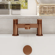 Nuie Arvan Deck Mounted Bath Filler Brushed Bronze ARV1503 lifestyle