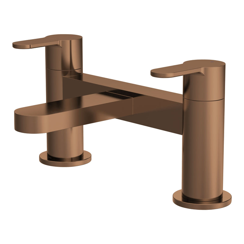 Nuie Arvan Deck Mounted Bath Filler Brushed Bronze ARV1503
