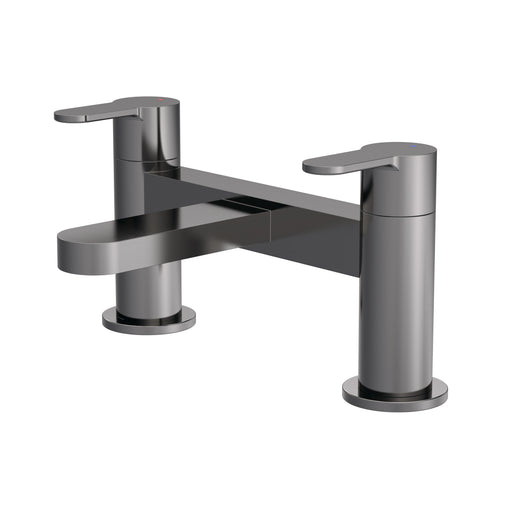 Nuie Arvan Deck Mounted Bath Filler Brushed Pewter ARV703