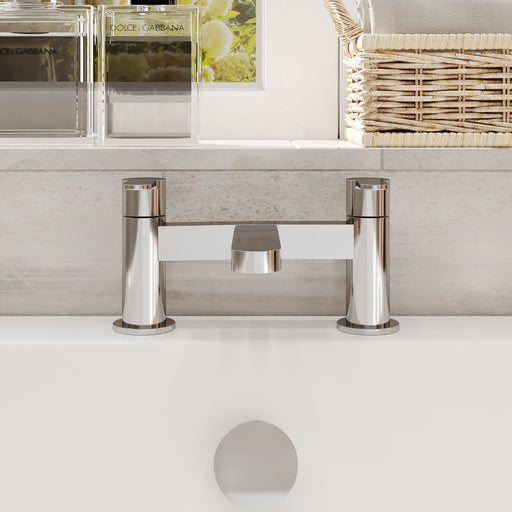 Nuie Arvan Deck Mounted Bath Filler Chrome ARV303 lifestyle