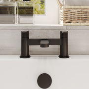 Nuie Arvan Deck Mounted Bath Filler Matt Black ARV403 lifestyle