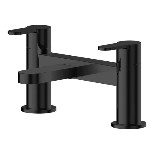 Nuie Arvan Deck Mounted Bath Filler Matt Black ARV403