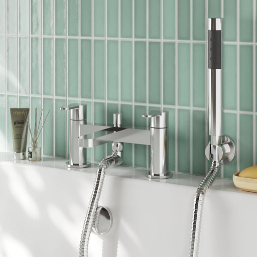 Nuie Arvan Deck Mounted Bath Shower Mixer Chrome ARV304 lifestyle