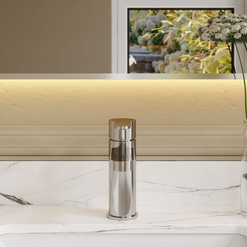 Nuie Arvan Eco Mono Basin Mixer Chrome ARV305EC lifestyle