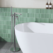 Nuie Arvan Freestanding Bath Shower Mixer Brushed Pewter ARV721 lifestyle