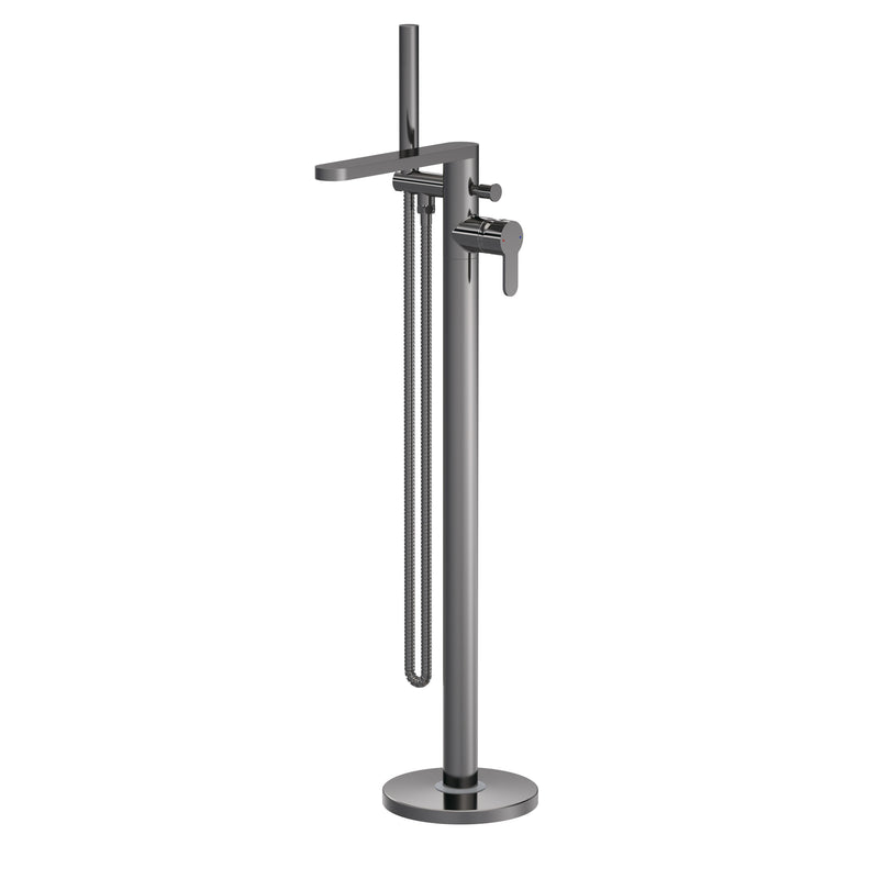 Nuie Arvan Freestanding Bath Shower Mixer Brushed Pewter ARV721