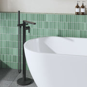 Nuie Arvan Freestanding Bath Shower Mixer Matt Black ARV421 lifestyle