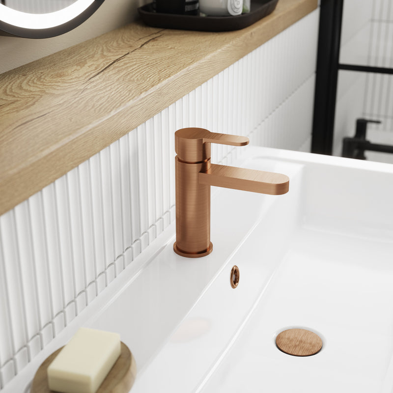 Nuie Arvan Mono Basin Mixer Brushed Bronze ARV1505 lifestyle