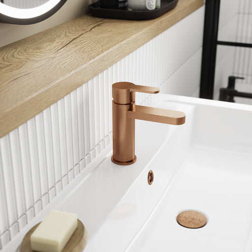 Nuie Arvan Mono Basin Mixer Brushed Bronze ARV1505 lifestyle