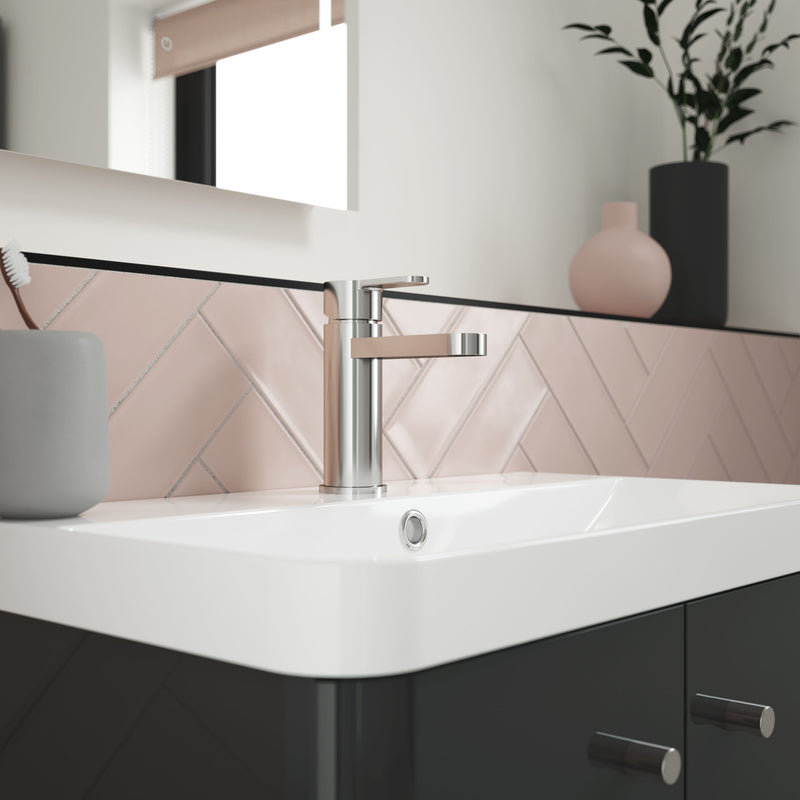 Nuie Arvan Mono Basin Mixer Chrome ARV305 lifestyle bathroom