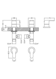 Nuie Arvan Side Valves ARV308 dimensions