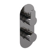 Nuie Arvan Twin Concealed Thermostatic Shower Valve (1 Outlet) Brushed Pewter (ARV7TW01)