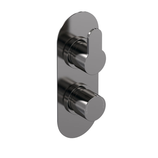 Nuie Arvan Twin Concealed Thermostatic Shower Valve (1 Outlet) Brushed Pewter (ARV7TW01)