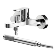 Nuie Arvan Wall Mounted Bath Shower Mixer with Kit Chrome ARV316