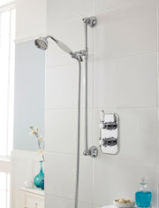 Nuie Ascott Chrome Twin Thermostatic Concealed Shower Valve (1 Outlet) lifestyle image