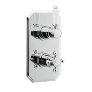 Nuie Ascott Chrome Twin Thermostatic Concealed Shower Valve (1 Outlet) — ITY316