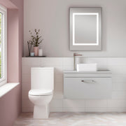 Nuie Asselby 410mm close coupled toilet lifestyle view