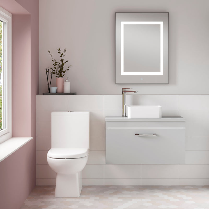 Nuie Asselby 410mm close coupled toilet lifestyle view