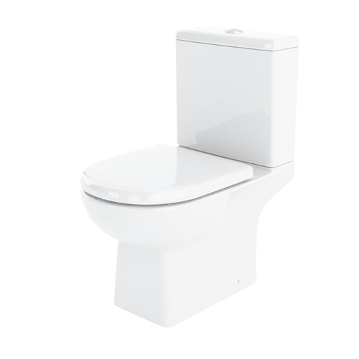 Nuie Asselby 410mm close coupled toilet pan and cistern in white