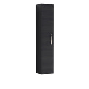 Nuie Athena 300mm 1 Door Wall Hung Tall Cabinet - Charcoal Black