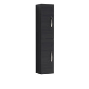 Nuie Athena 300mm 2 Door Wall Hung Tall Cabinet - Charcoal Black