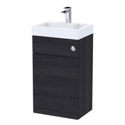 Nuie Athena 500mm 2-in-1 Floor Standing Vanity and WC Unit - Charcoal Black