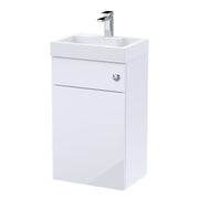Nuie Athena 500mm 2-in-1 Floor Standing Vanity and WC Unit - Gloss White