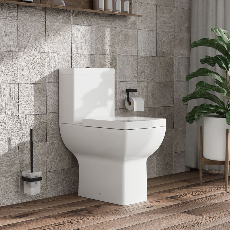 Nuie Ava rimless comfort height close coupled toilet lifestyle view