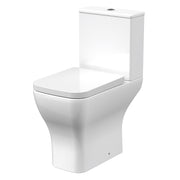 Nuie Ava rimless comfort height close coupled toilet with cistern and seat in white
