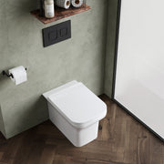 Nuie Ava square back to wall toilet pan lifestyle view