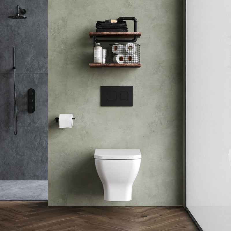 Nuie Ava wall hung toilet pan in a contemporary bathroom