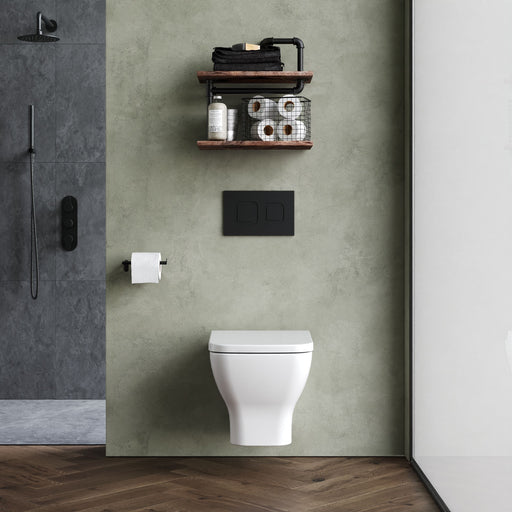 Nuie Ava wall hung toilet pan in a contemporary bathroom