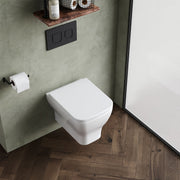 Nuie Ava wall hung toilet pan lifestyle view
