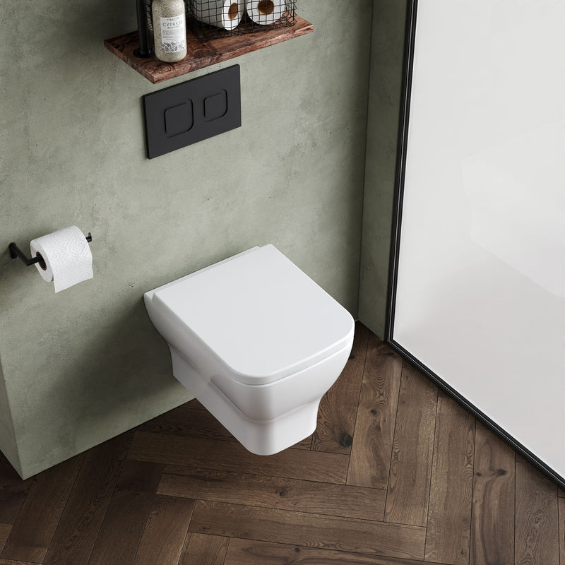 Nuie Ava wall hung toilet pan lifestyle view