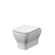 Nuie Ava wall hung toilet pan with soft close seat in white