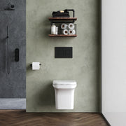 Nuie Ava compact wall hung toilet pan in a contemporary bathroom
