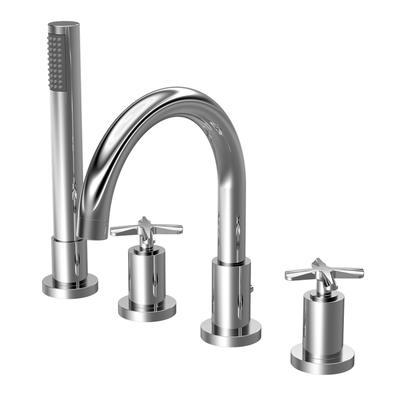 Nuie Aztec 4 Tap Hole Bath Shower Mixer Chrome CLX334S
