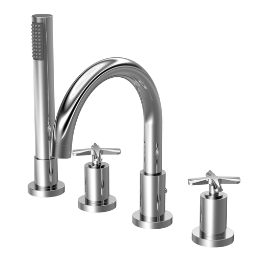 Nuie Aztec 4 Tap Hole Bath Shower Mixer Chrome CLX334S