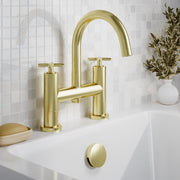 Nuie Aztec Bath Filler Brushed Brass lifestyle image