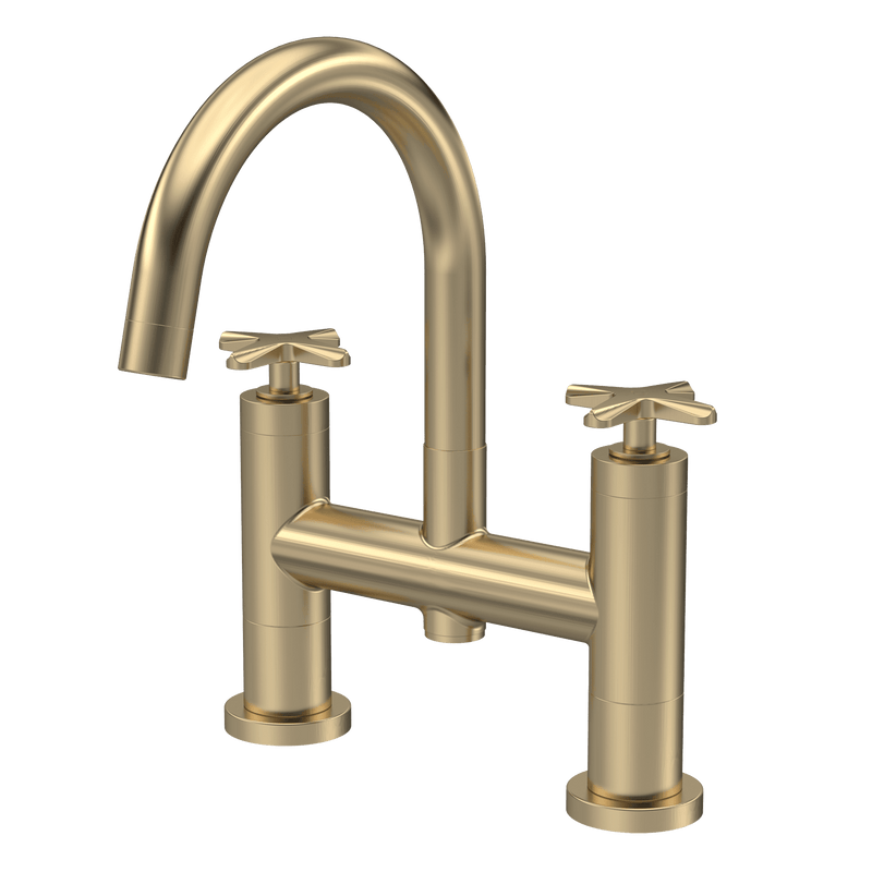 Nuie Aztec Bath Filler Brushed Brass CLX853