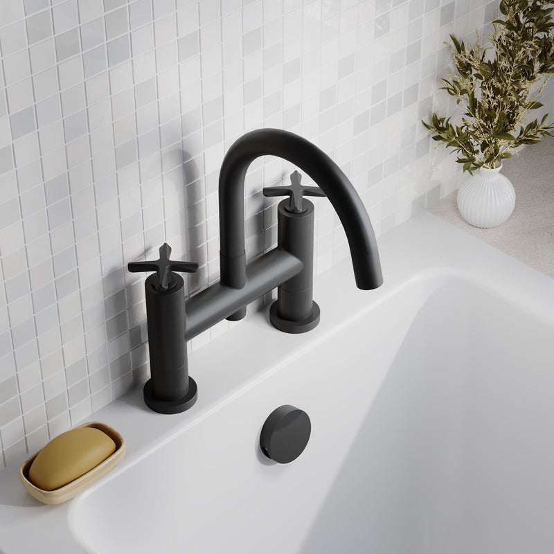 Nuie Aztec Bath Filler Matt Black lifestyle image