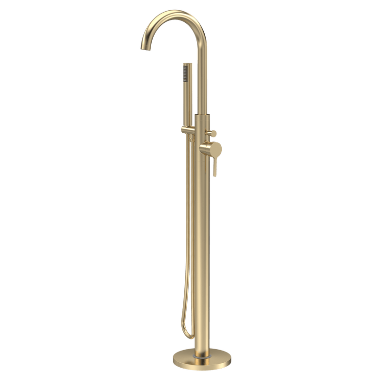 Nuie Aztec Freestanding Bath Shower Mixer Brushed Brass CLX821